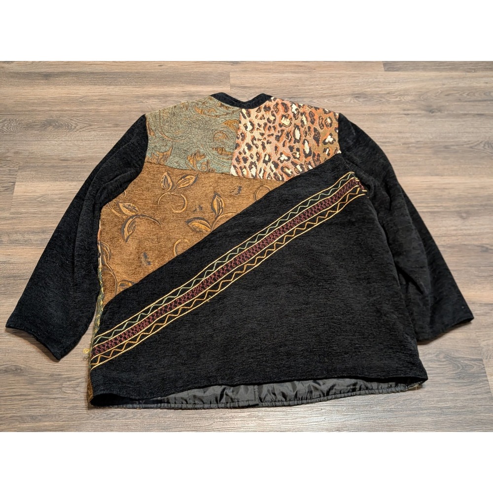 Alex Evenings Patchwork Collage Jacket Womens 2x … - image 2